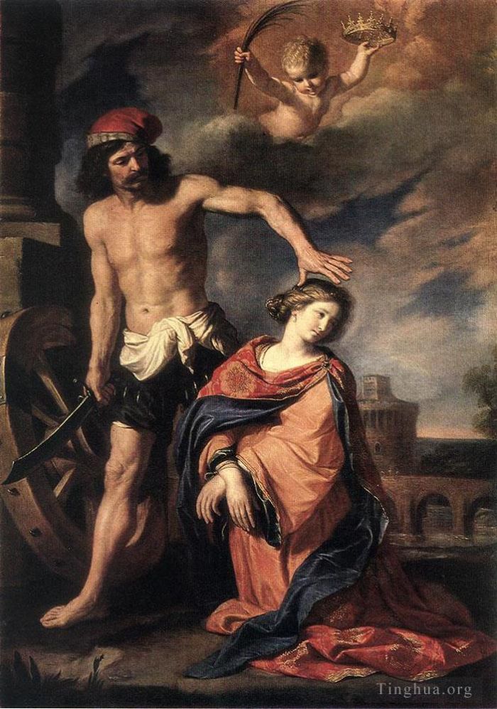 Guercino Ölgemälde - Martyrium der Heiligen Katharina
