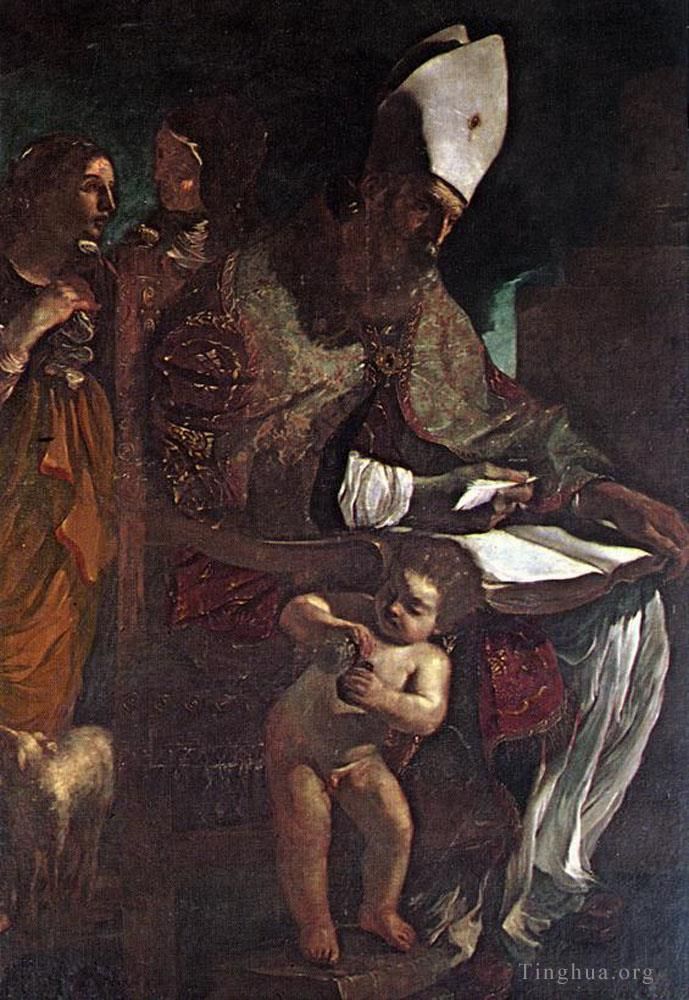 Guercino Ölgemälde - Sankt Augustin