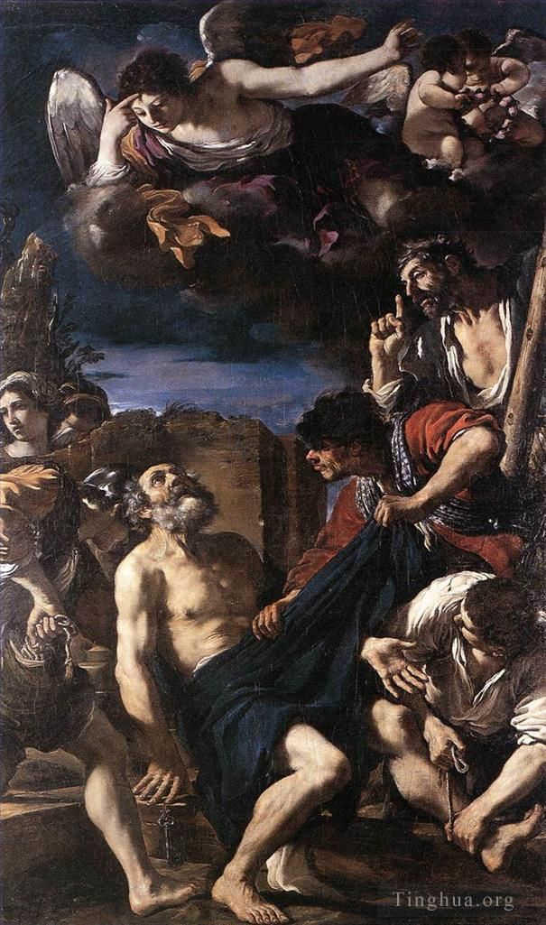 Guercino Ölgemälde - Das Martyrium des Heiligen Petrus