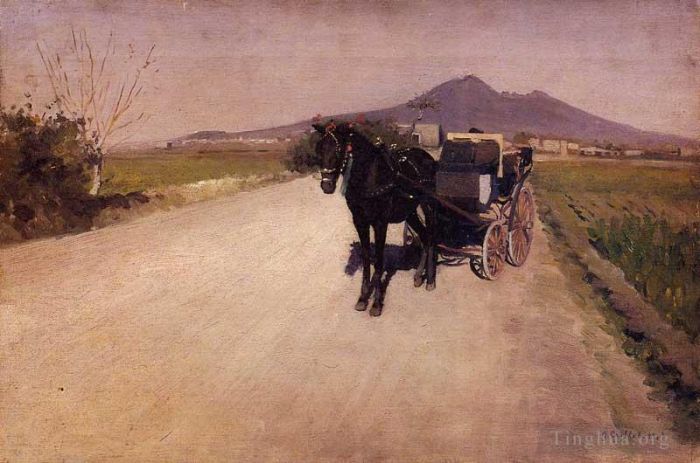 Gustave Caillebotte Ölgemälde - Eine Straße in der Nähe von Neapel