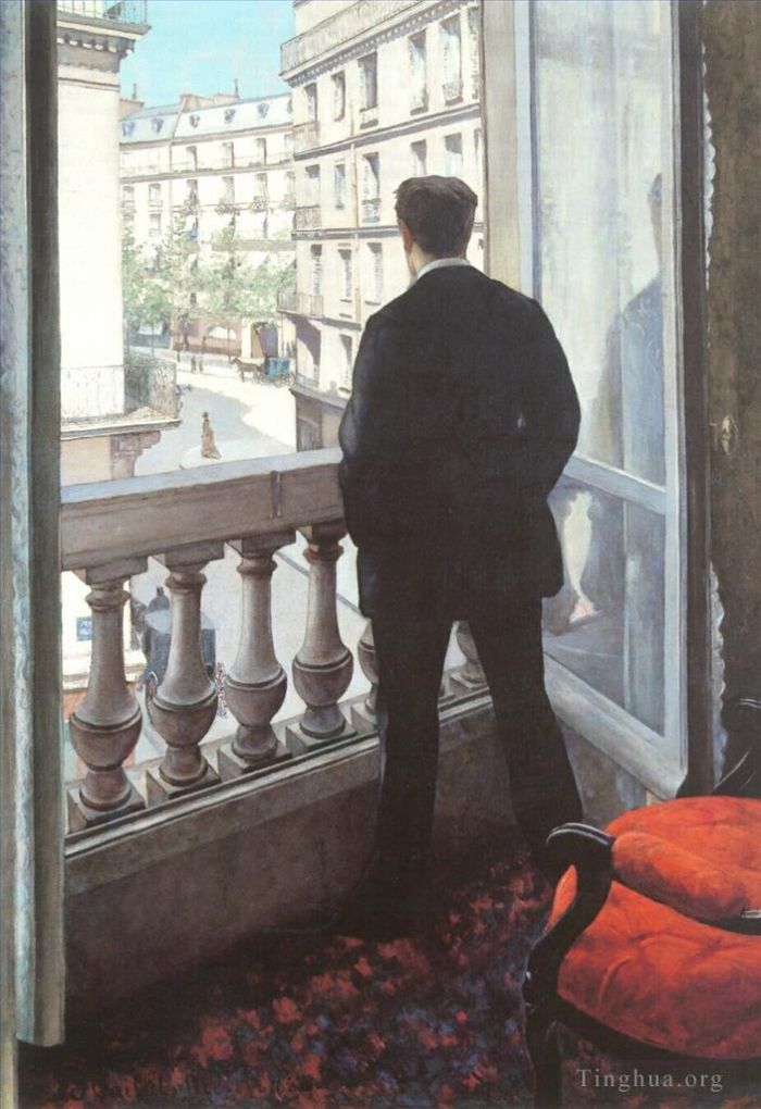 Gustave Caillebotte Ölgemälde - Ein junger Mann an seinem Fenster