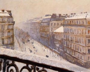 Gustave Caillebotte Werk - Boulevard Haussmann Schnee
