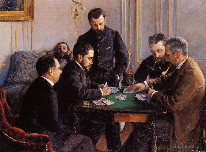 Gustave Caillebotte Ölgemälde - Spiel von Bezique