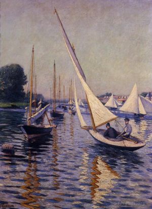 Gustave Caillebotte Werk - Regatta am Meeresufer von Argenteuil