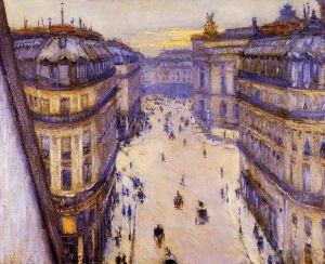 Gustave Caillebotte Werk - Rue Halevy vom sechsten Stock aus gesehen