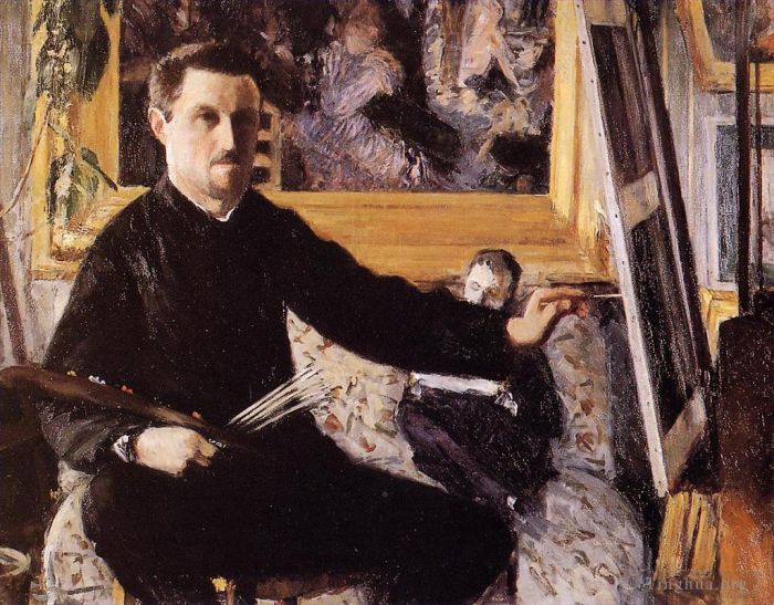 Gustave Caillebotte Ölgemälde - Selbstporträt mit Staffelei