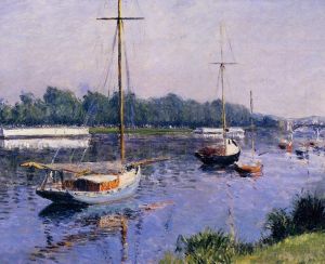 Gustave Caillebotte Werk - Das Becken bei Argenteuil Meereslandschaft
