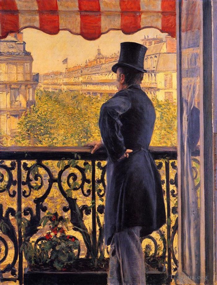 Gustave Caillebotte Ölgemälde - Der Mann auf dem Balkon2