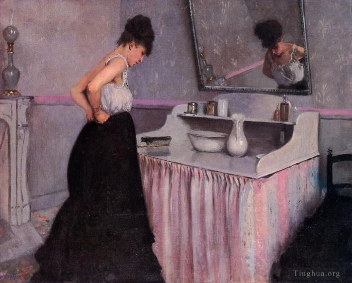 Gustave Caillebotte Ölgemälde - Frau an einem Schminktisch