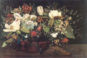 Gustave Courbet Werk - Korb mit Blumen