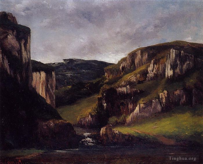 Gustave Courbet Ölgemälde - Klippen bei Ornans