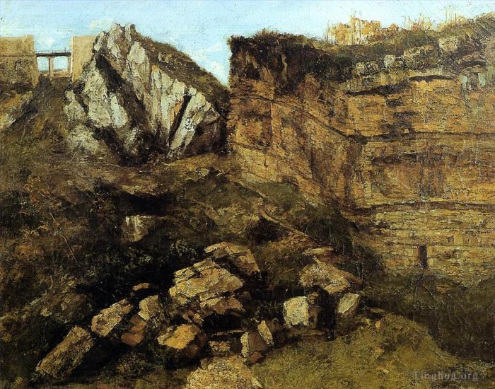 Gustave Courbet Ölgemälde - Zerbröckelnde Steine