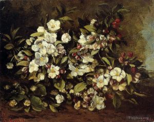 Gustave Courbet Werk - Blühender Apfelbaumzweig