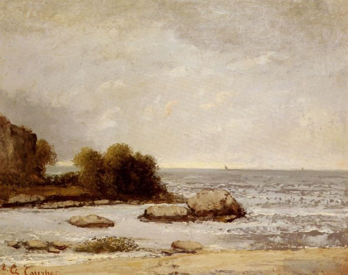 Gustave Courbet Ölgemälde - Marine De Saint Aubin