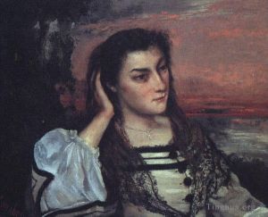 Gustave Courbet Werk - Porträt von Gabrielle Borreau, der Träumerin