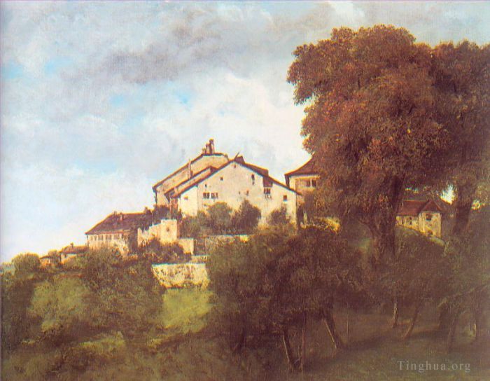 Gustave Courbet Ölgemälde - Die Häuser des Chateau DOrnans