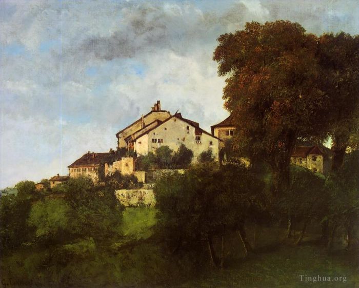 Gustave Courbet Ölgemälde - Die Häuser des Chateau d Ornans