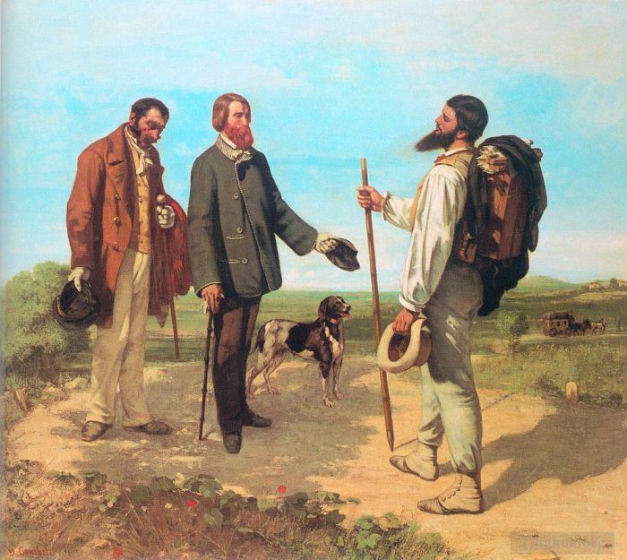Gustave Courbet Ölgemälde - Das Treffen Bonjour Monsieur Courbet
