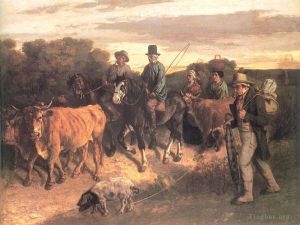 Gustave Courbet Werk - Die Bauern von Flagey kehren von der Messe Ornans zurück