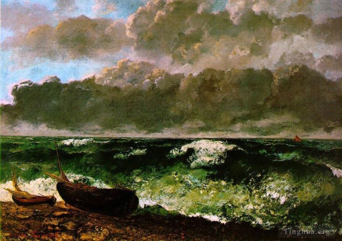 Gustave Courbet Ölgemälde - Das stürmische Meer oder die Welle