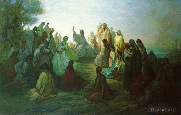 Gustave Dore Ölgemälde - JESUS PRECHANT SUR LA MONTAGNE