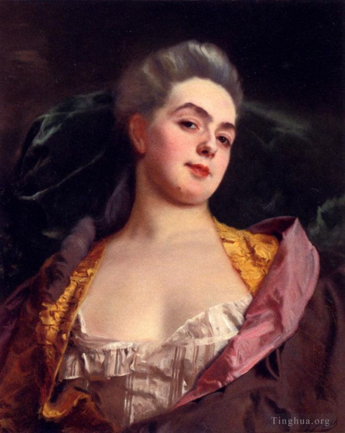 Gustave Jacquet Ölgemälde - Porträt einer Dame