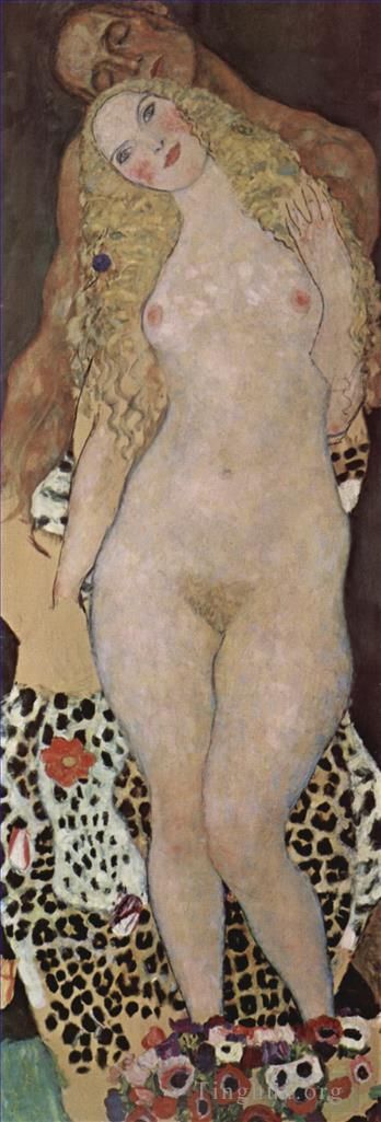 Gustave Klimt Ölgemälde - Adam und Eva