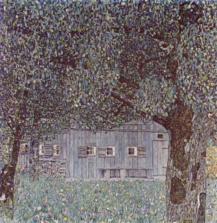 Gustave Klimt Ölgemälde - Bauernhaus in Oberosterreich