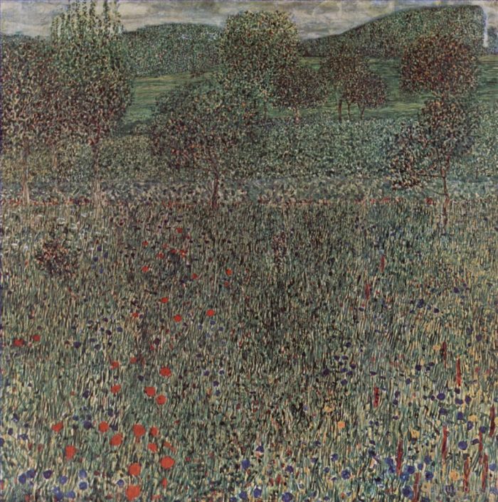 Gustave Klimt Ölgemälde - Blühendes Feld
