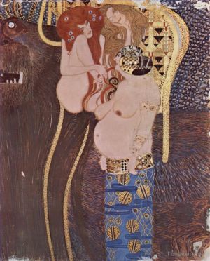 Gustave Klimt Werk - Der Beethovenfries Wandgemaldeim Sezessionshausin Wienheuteosterr 2