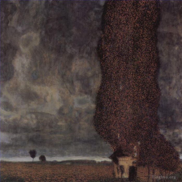Gustave Klimt Ölgemälde - Die große Pappel oder aufziehendes Gewitter