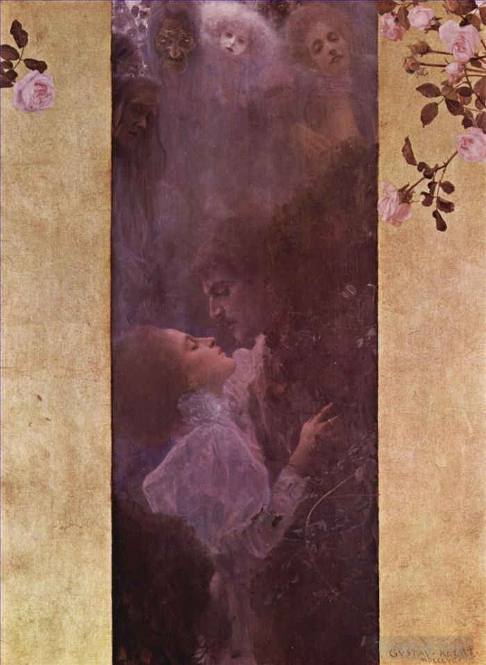 Gustave Klimt Ölgemälde - Die Liebe