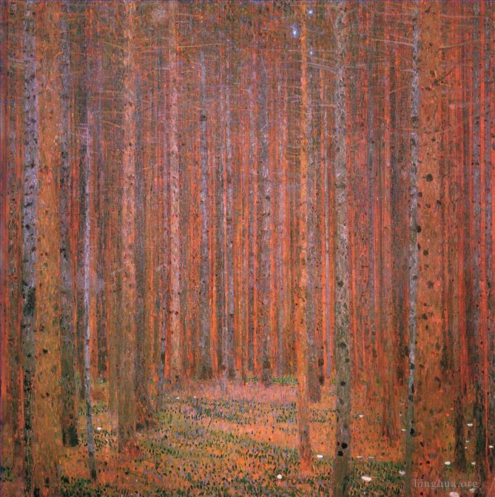 Gustave Klimt Ölgemälde - Tannenwald I