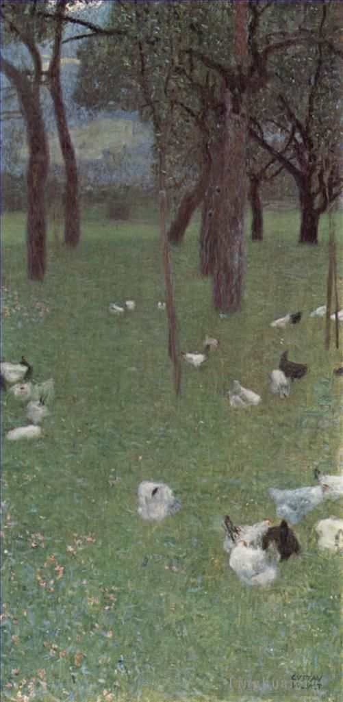 Gustave Klimt Ölgemälde - Gartenmit Hühnernin StAgatha