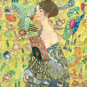 Gustave Klimt Werk - Frau mit Fächern