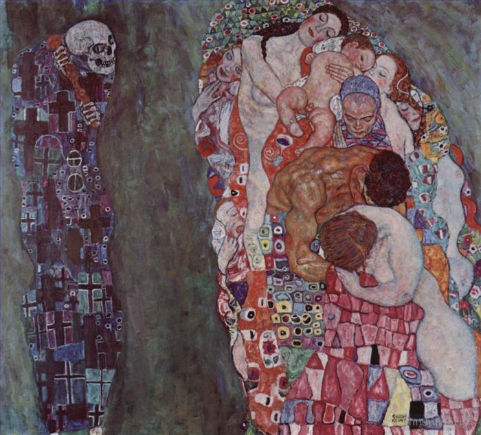 Gustave Klimt Ölgemälde - Tod und Leben