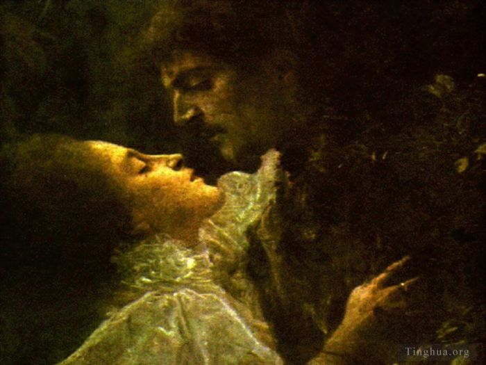 Gustave Klimt Ölgemälde - Liebe 1895