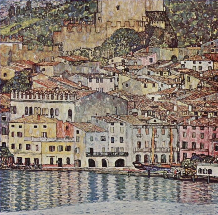 Gustave Klimt Ölgemälde - Malcesine am Gardasee
