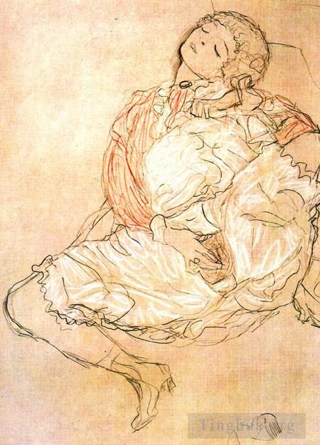 Gustave Klimt Ölgemälde - Mulhersentada