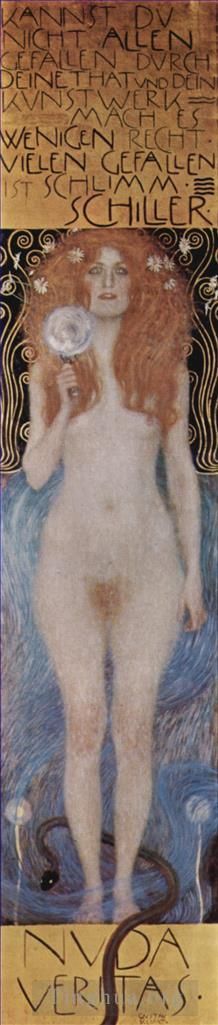 Gustave Klimt Ölgemälde - Nuda Veritas