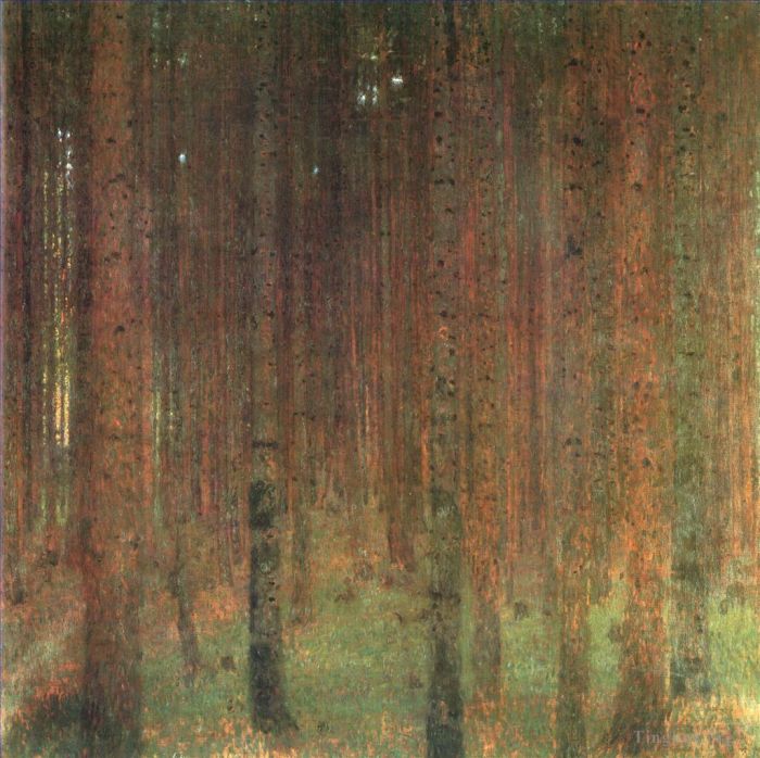 Gustave Klimt Ölgemälde - Tannenwald II