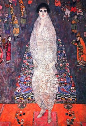 Gustave Klimt Werk - Porträt der Baronin Elisabeth Bachofen Echt rot