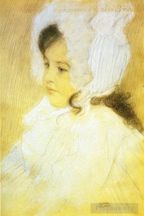 Gustave Klimt Ölgemälde - Porträt eines Mädchens