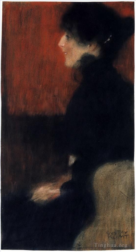 Gustave Klimt Ölgemälde - Porträt einer Dame 3