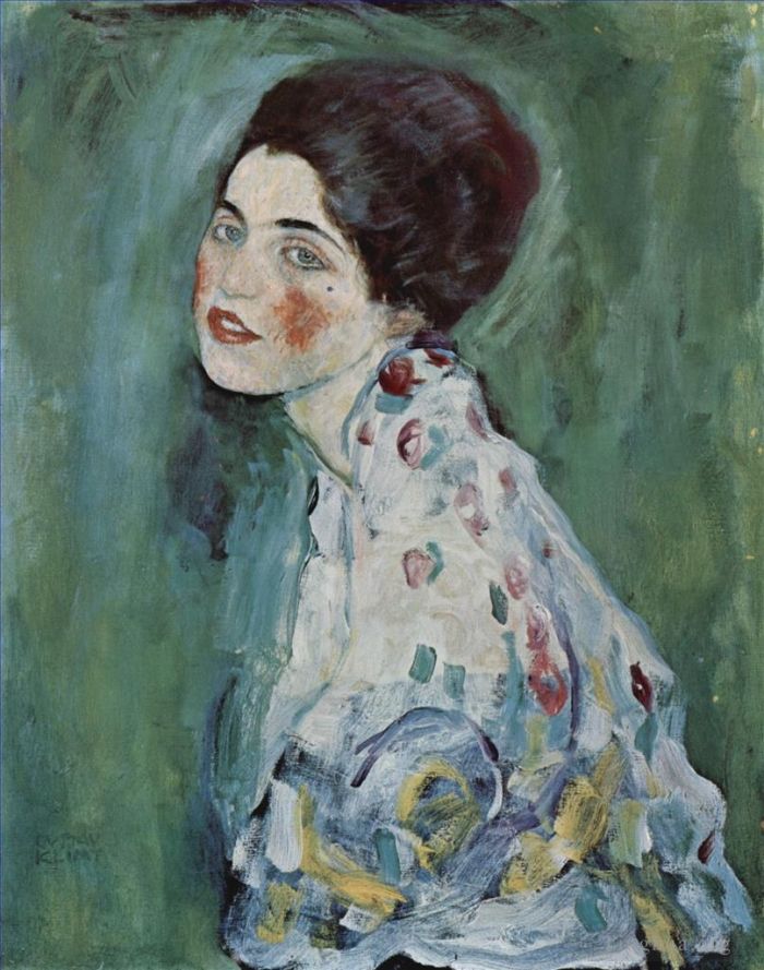 Gustave Klimt Ölgemälde - Portrateiner Dame