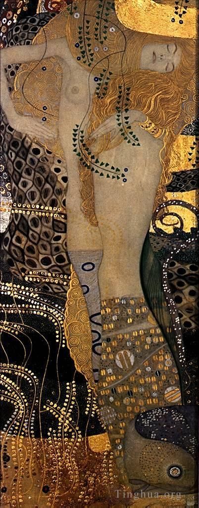 Gustave Klimt Ölgemälde - Wasserschlangen I
