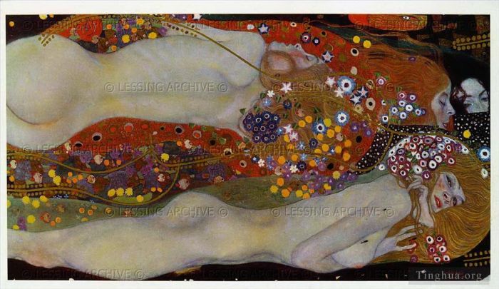 Gustave Klimt Ölgemälde - Wasserschlangen II