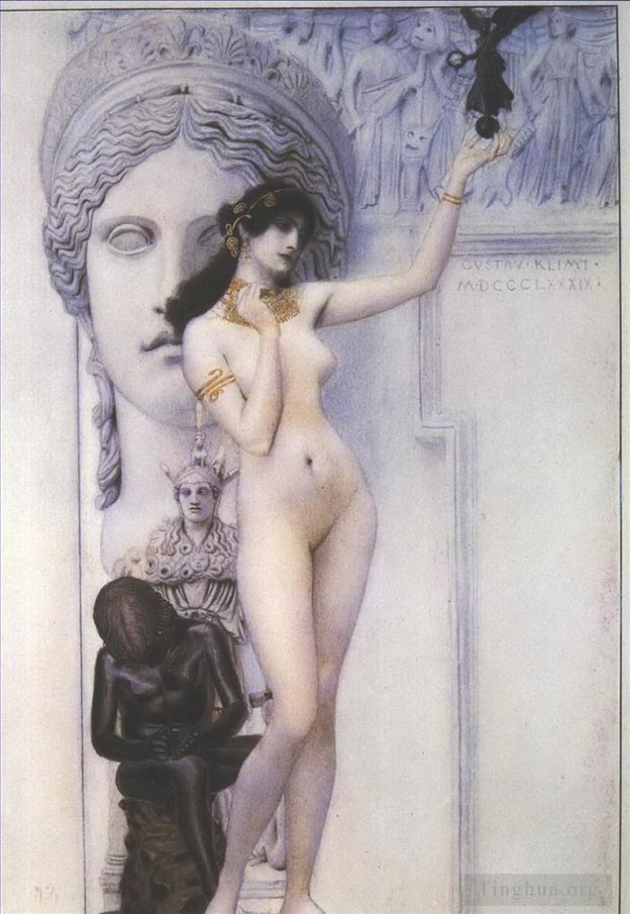 Gustave Klimt Andere Malerei - Allegorie der Skulptur