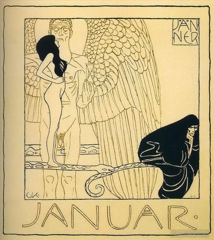 Gustave Klimt Andere Malerei - Januar