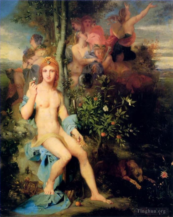 Gustave Moreau Ölgemälde - Apollo und die neun Musen
